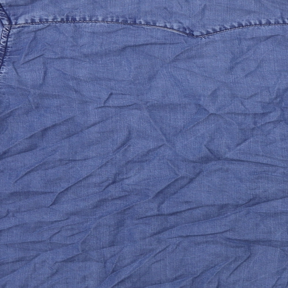 FOREVER 21  Womens Blue   Basic Button-Up Size M