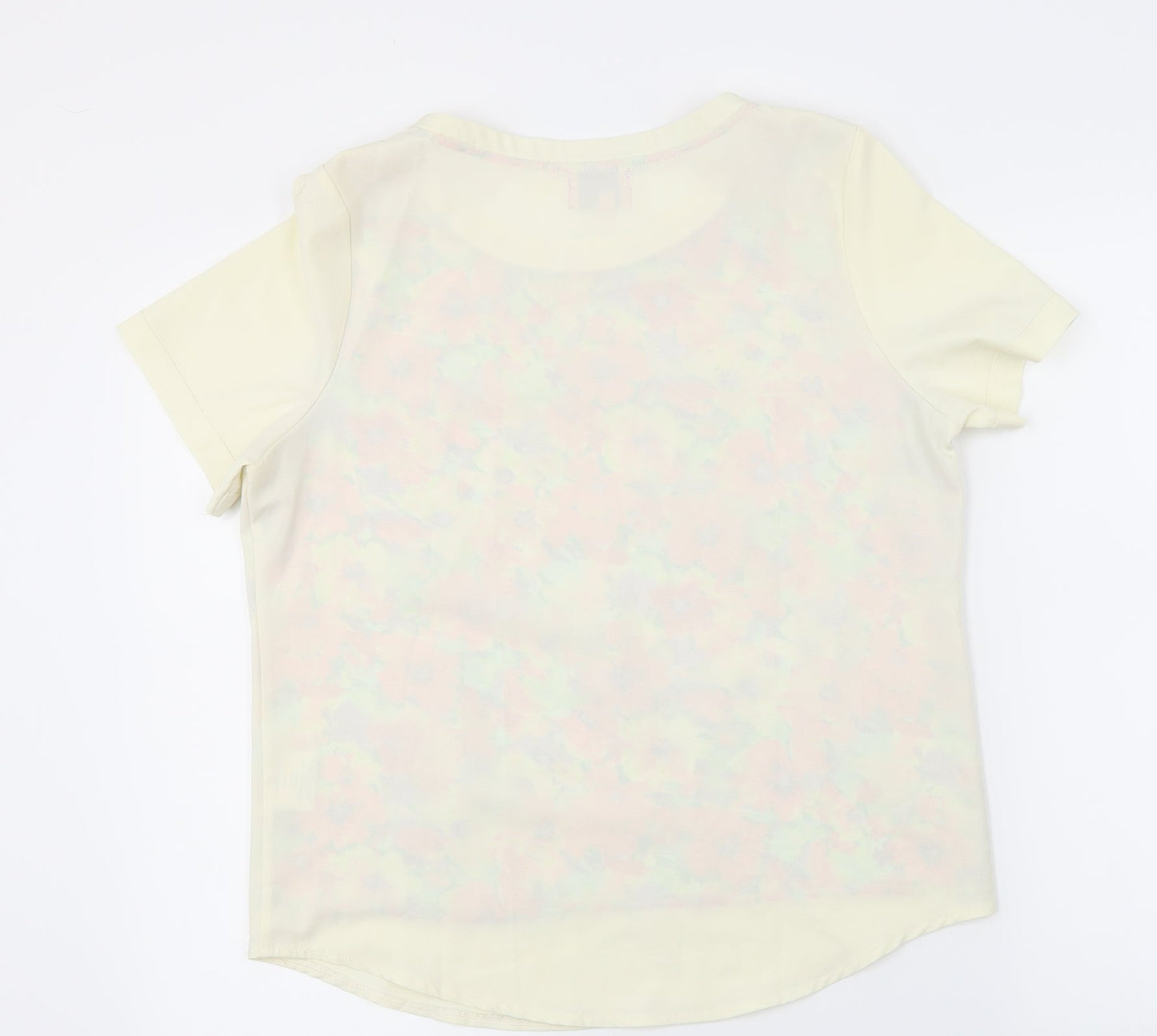 Neon Rose  Womens Ivory Floral  Basic Blouse Size 12
