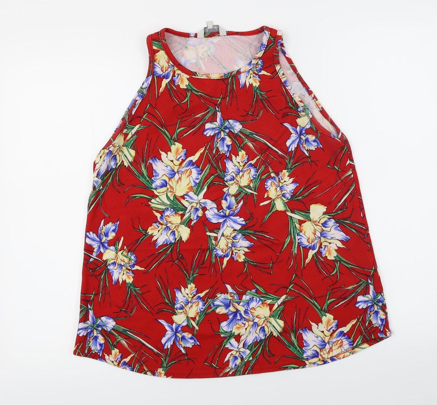 Peacocks  Womens Red Floral  Basic Blouse Size 14