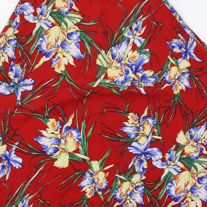 Peacocks Womens Red Floral  Basic Blouse Size 14