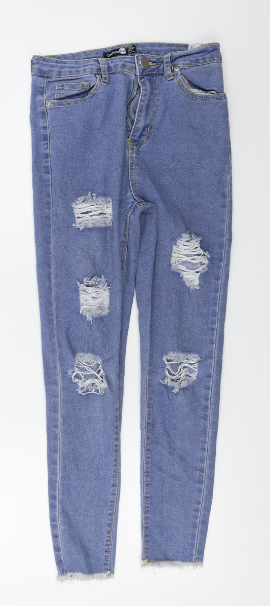 Preloved Boohoo  Womens Blue   Skinny Jeans Size 8 L24 in - Front