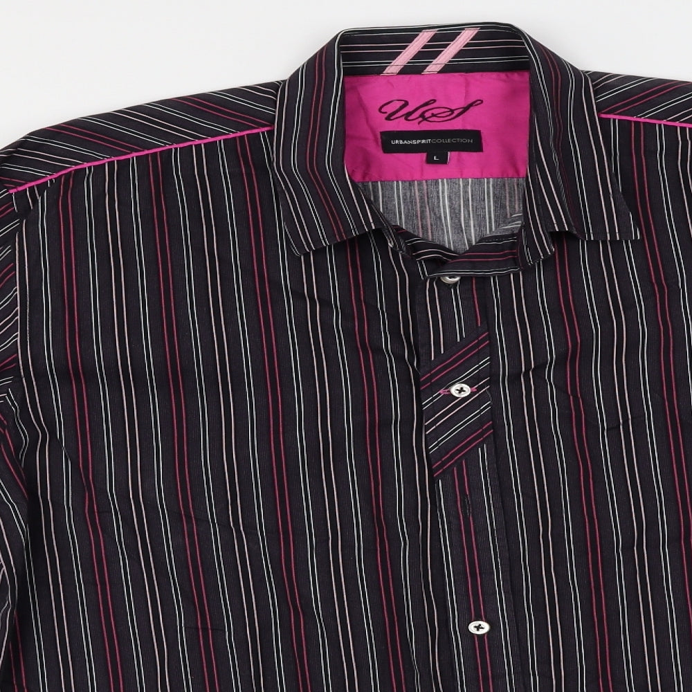 urbanspirit collection Mens Purple Striped   Button-Up Size L