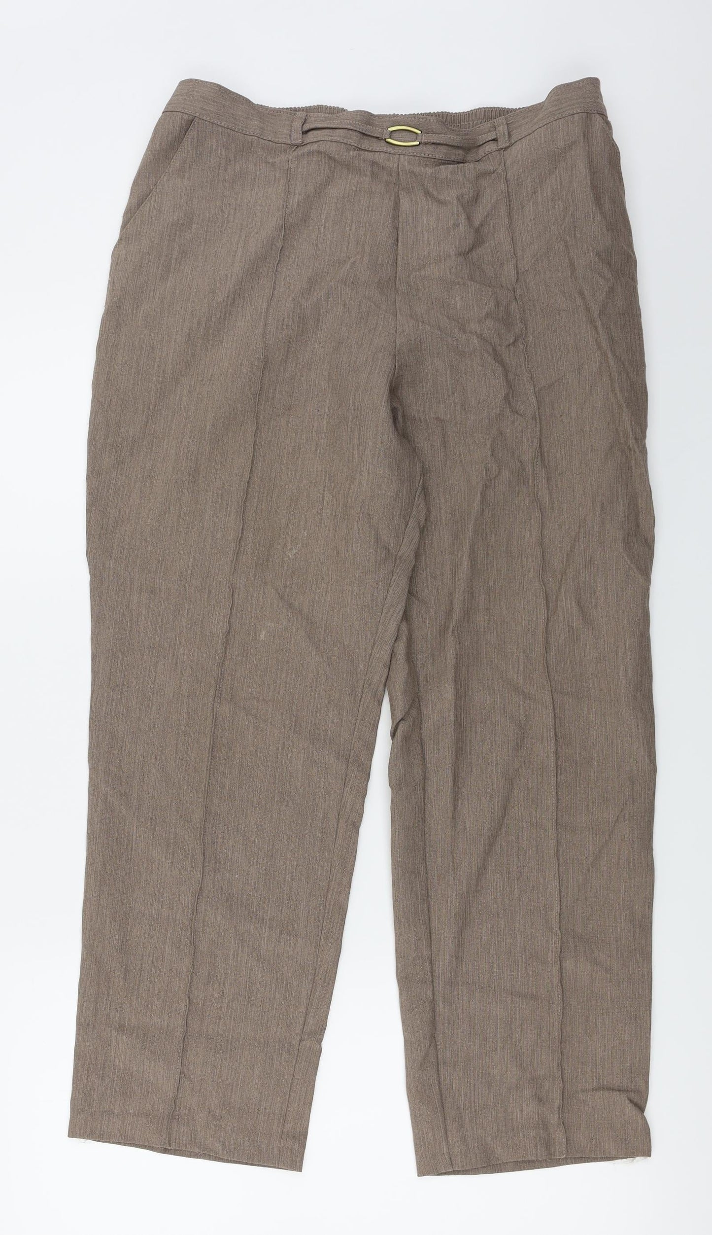Marks and Spencer  Womens Brown   Trousers  Size 14 L24 in