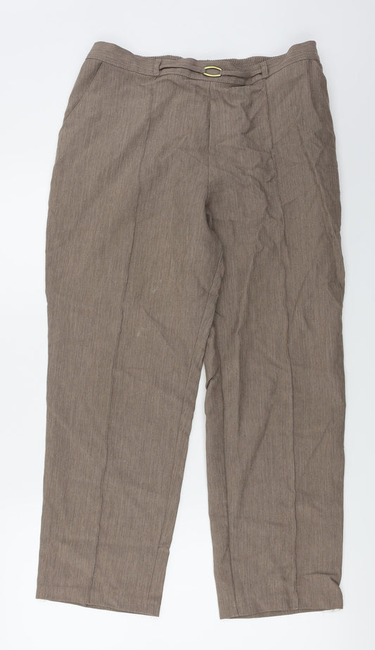 Marks and Spencer  Womens Brown   Trousers  Size 14 L24 in