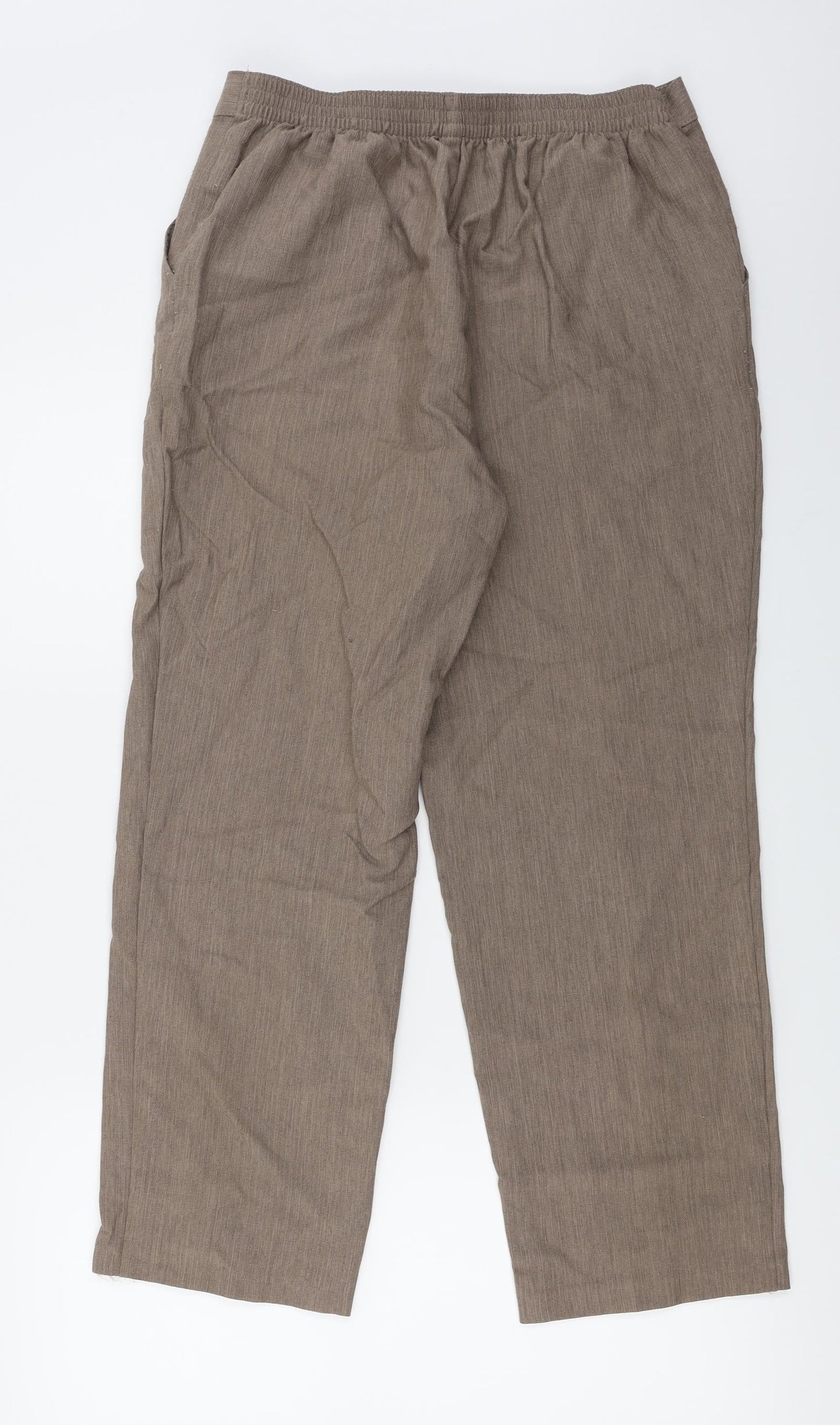 Marks and Spencer  Womens Brown   Trousers  Size 14 L24 in