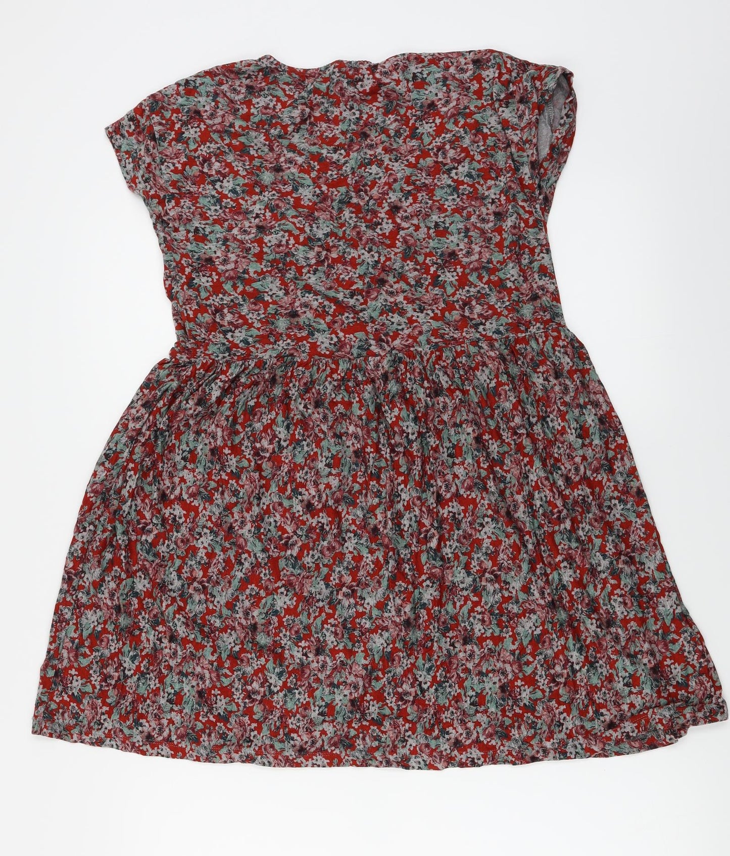 Mango  Womens Red Floral  Basic Blouse Size XS
