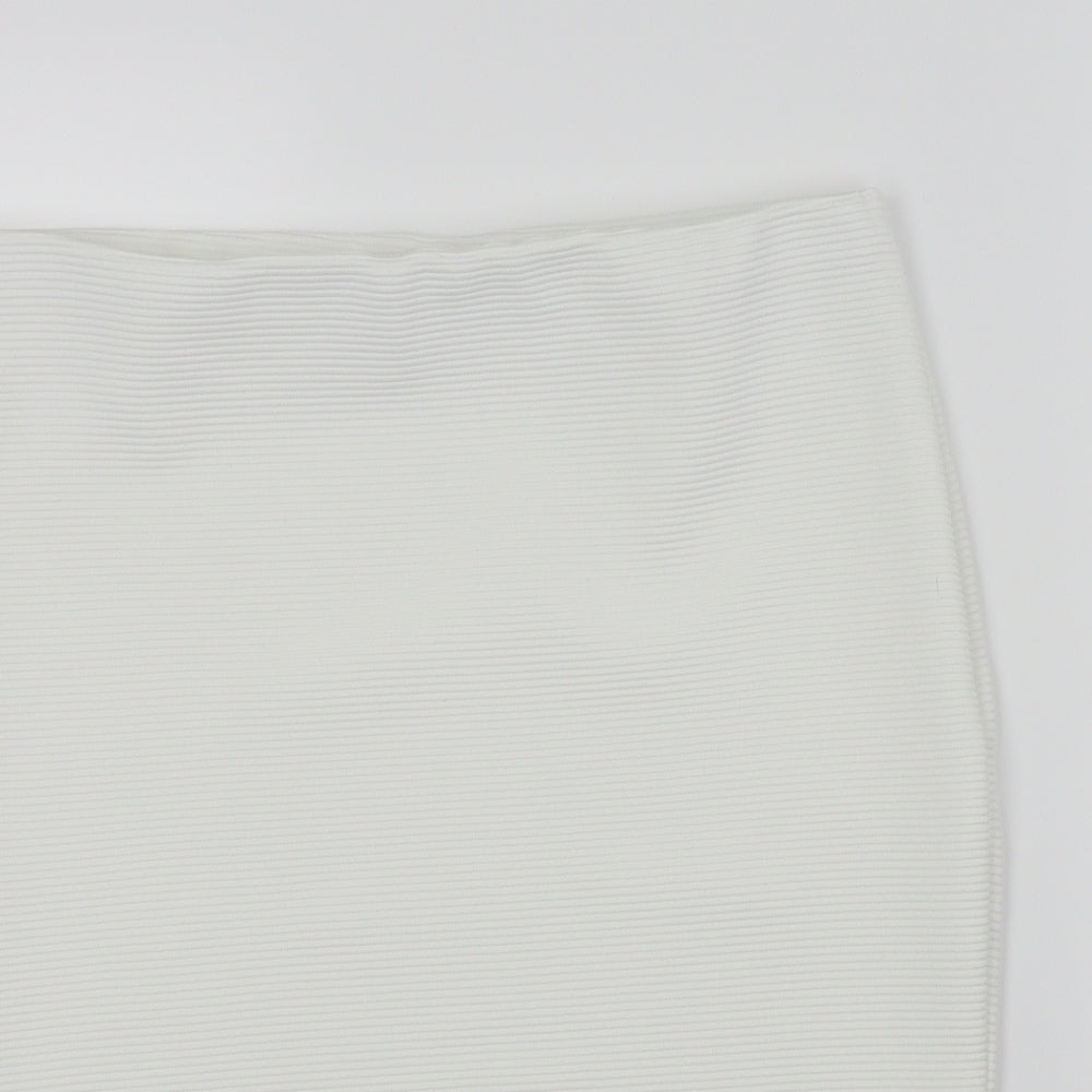 Preworn Womens White   A-Line Skirt Size 12