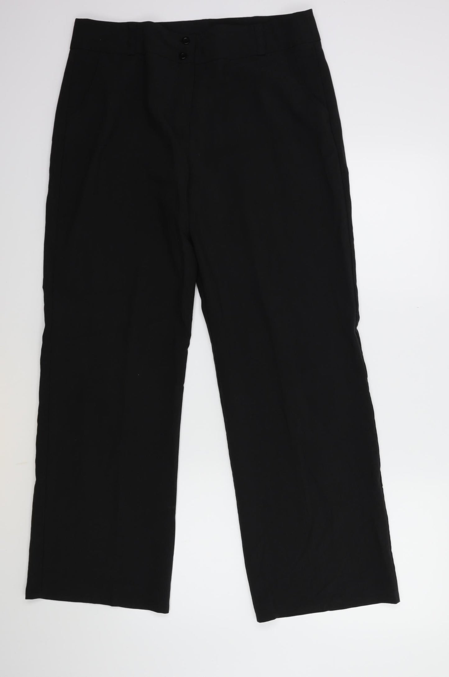 Simon Jefferey Womens Black   Trousers  Size 14 L29 in