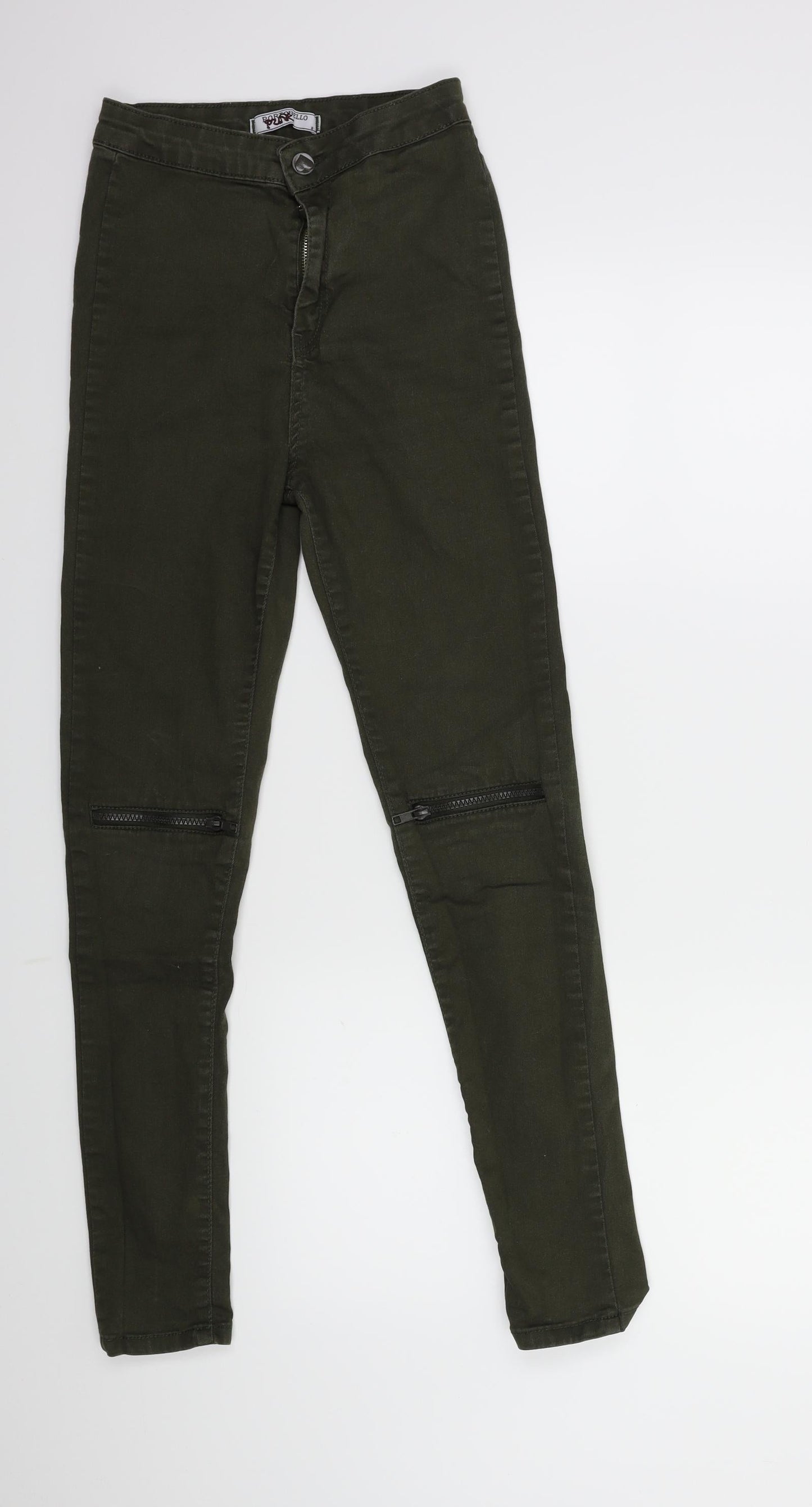 Portobello Womens Green  Denim Skinny Jeans Size 8 L29 in