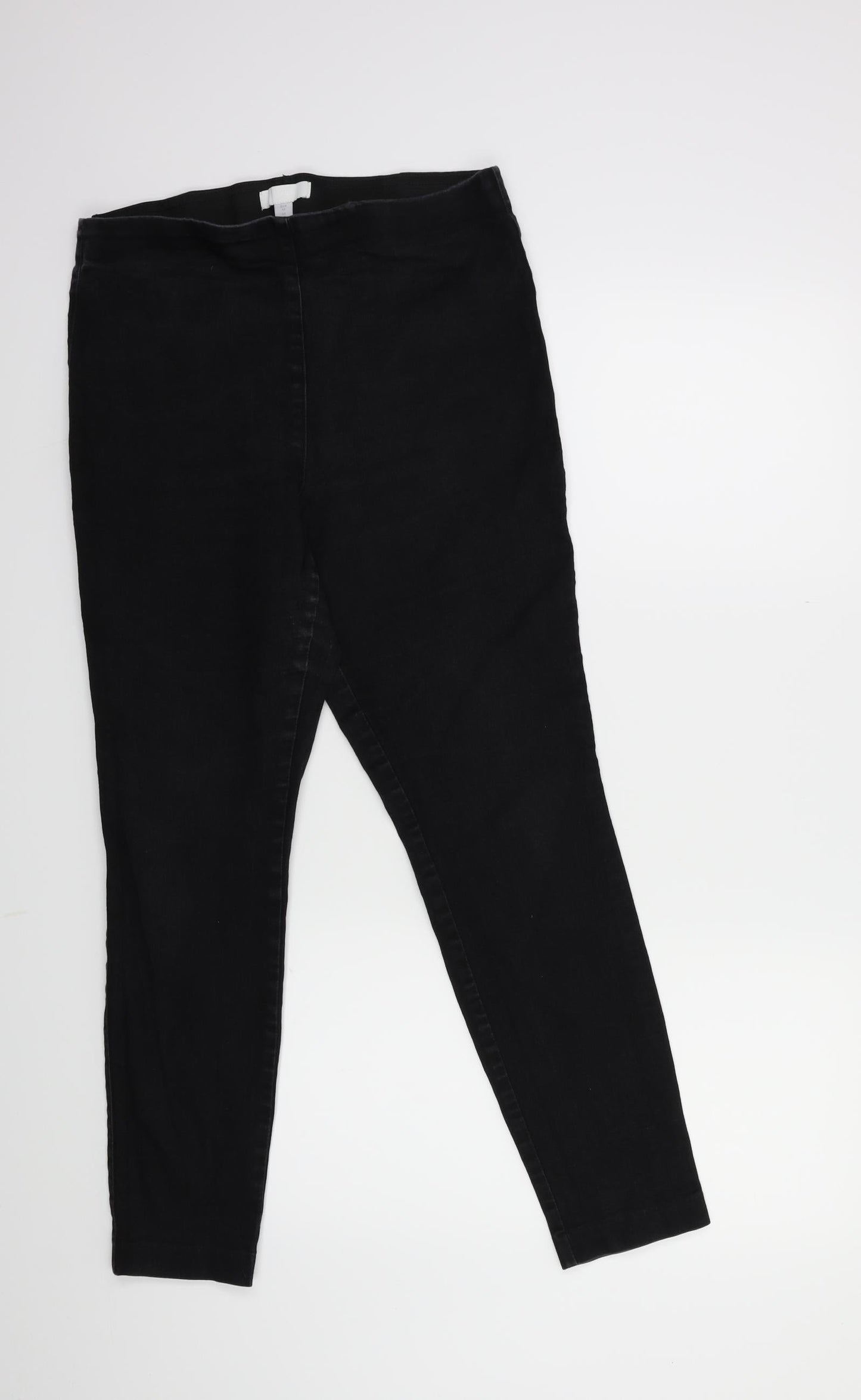 H&M Womens Black  Denim Skinny Jeans Size 14 L26 in