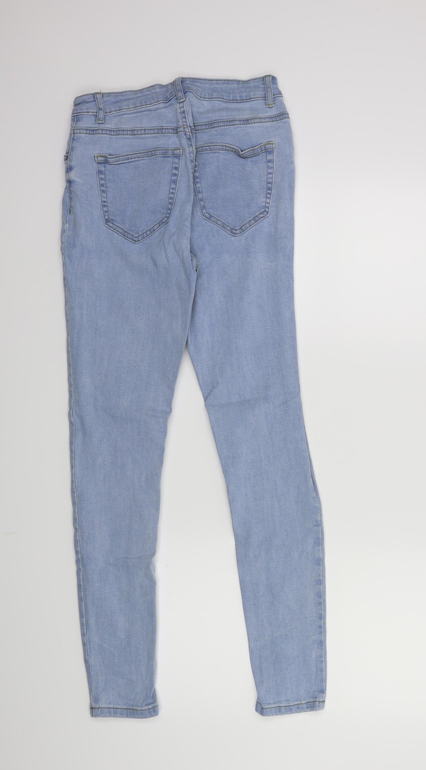 Denim & Co. Womens Blue  Denim Skinny Jeans Size 10 L28 in