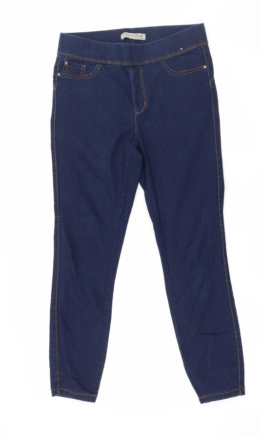 Denim & Co. Womens Blue  Denim Jegging Jeans Size 10 L25 in