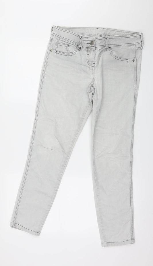 Marks and Spencer Womens Grey  Denim Skinny Jeans Size 10 L27 in