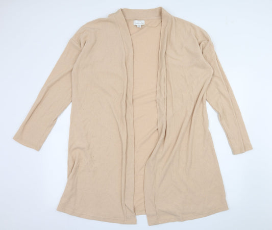 Topshop Womens Pink  Jersey Cardigan Jumper Size M  - Ribbed