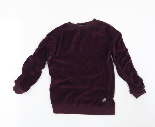 NEXT Girls Purple   Pullover Sweatshirt Size 6 Years  - Robot