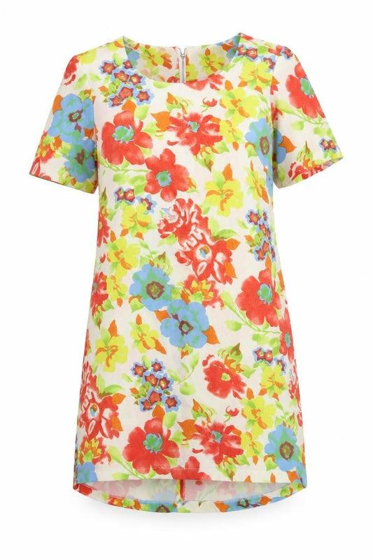 Intuition Womens White Floral Rayon Sheath  Size 10