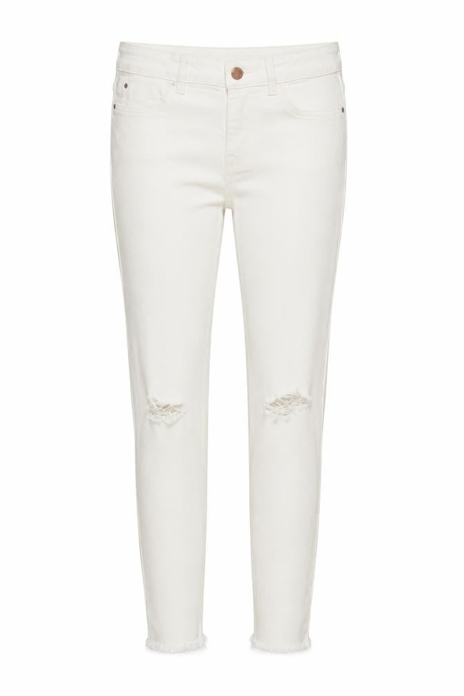 New Look Womens White  Denim Skinny Jeans Size 10 L23 in