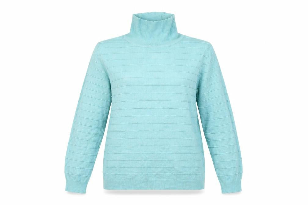 Bonmarché Womens Green Striped Pullover Jumper Size L