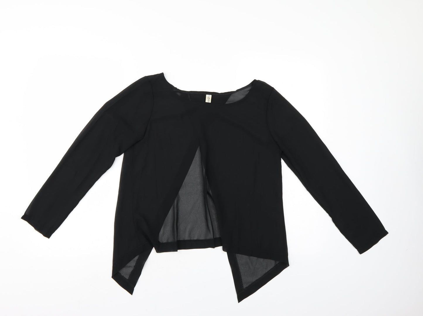Preworn Womens Black   Wrap Blouse Size M