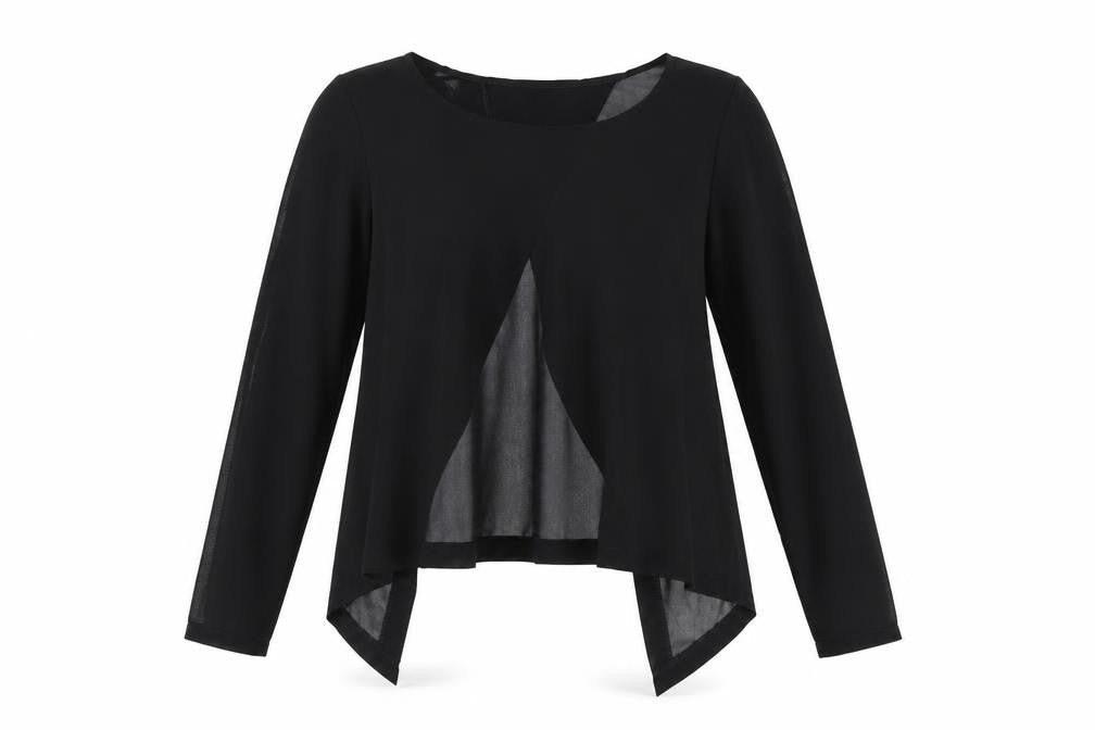Preworn Womens Black   Wrap Blouse Size M