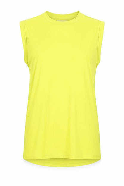 Front view of Miss Selfridge women’s yellow mini, size UK 6