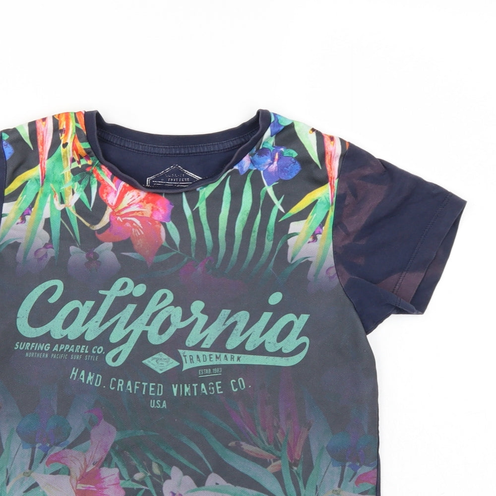 Boys Boys Multicoloured Floral  Basic T-Shirt Size 10 Years