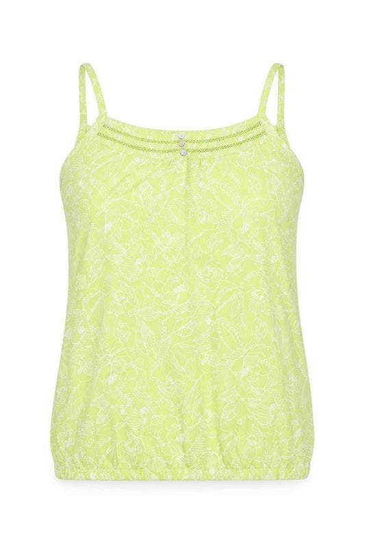 BM Womens Green Floral  Basic Tank Size 12