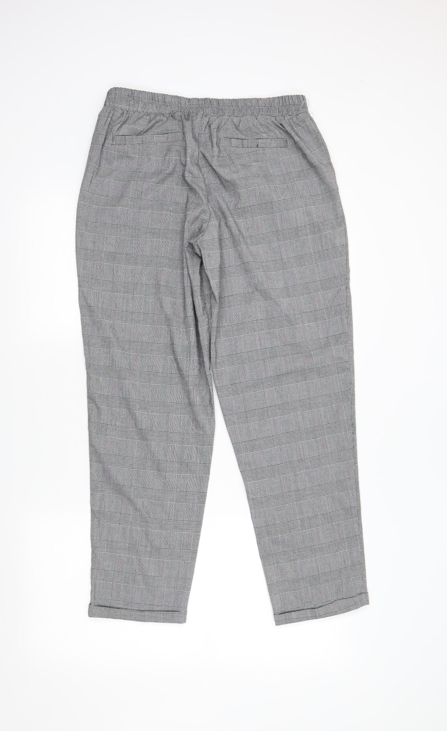 sinsay Womens Grey Plaid  Dress Pants Trousers Size XL L27 in