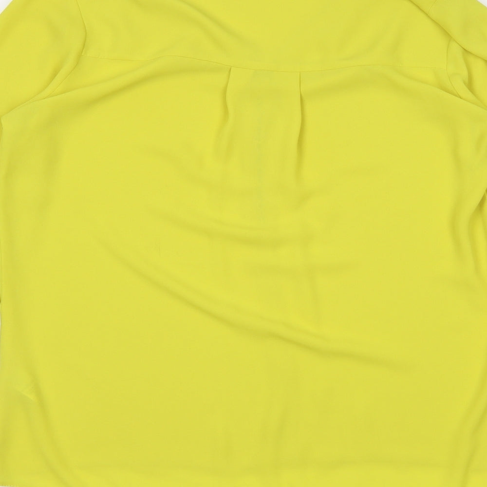 George Womens Yellow   Basic Blouse Size 8