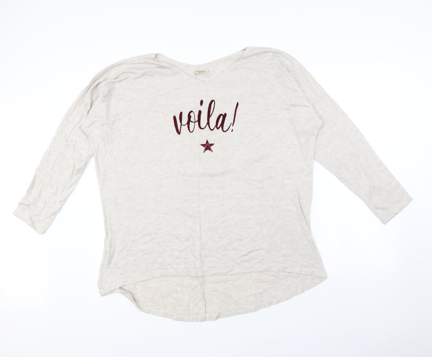Viola Borghi Womens Ivory   Pullover Jumper Size 2XL