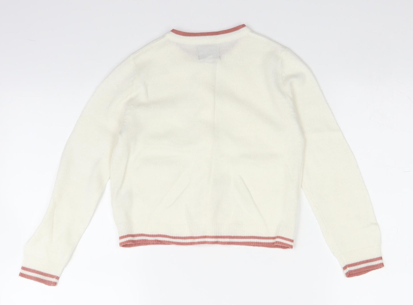 Unicorn Magic Girls White  Knit Cardigan Jumper Size 5-6 Years