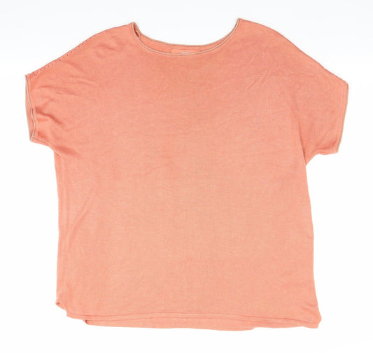 NEXT Womens Orange  Knit Pullover Jumper Size 14