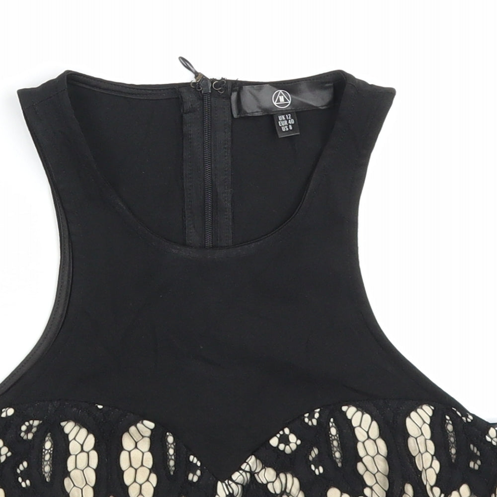Missguided Womens Black   Cropped Blouse Size 12