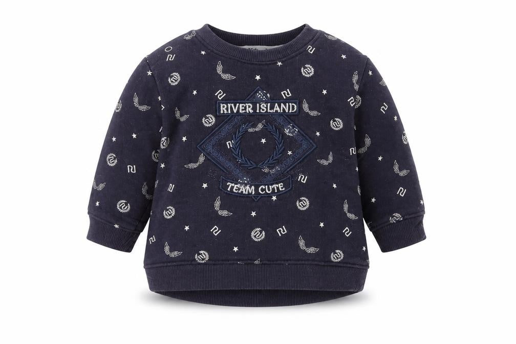 River Island  Blue   Pullover Jumper Size 0-3 Months