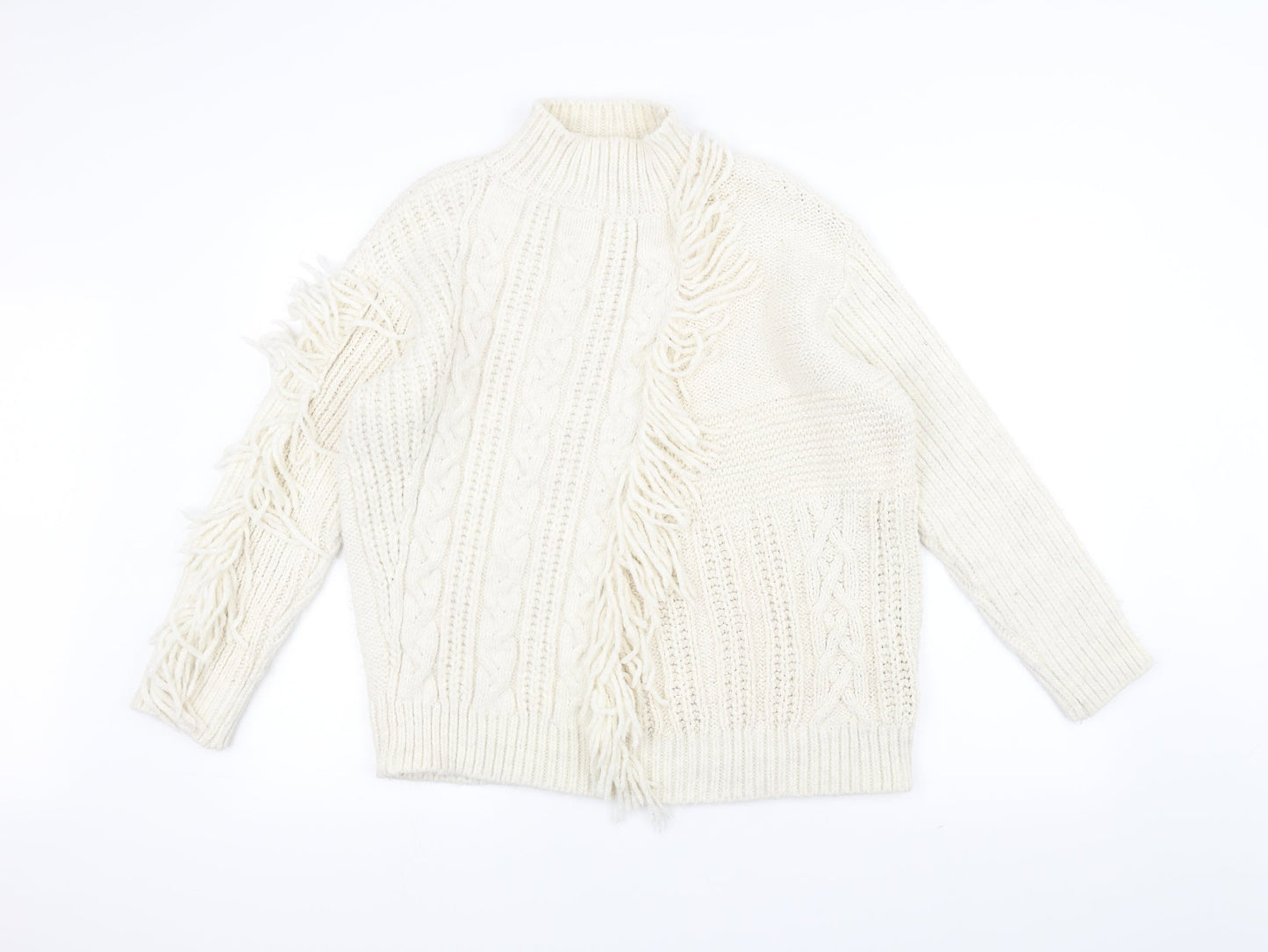 Marks and Spencer Womens White  Knit Pullover Jumper Size M