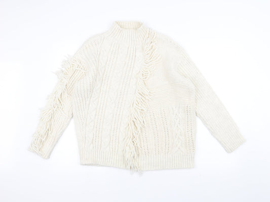 Marks and Spencer Womens White  Knit Pullover Jumper Size M
