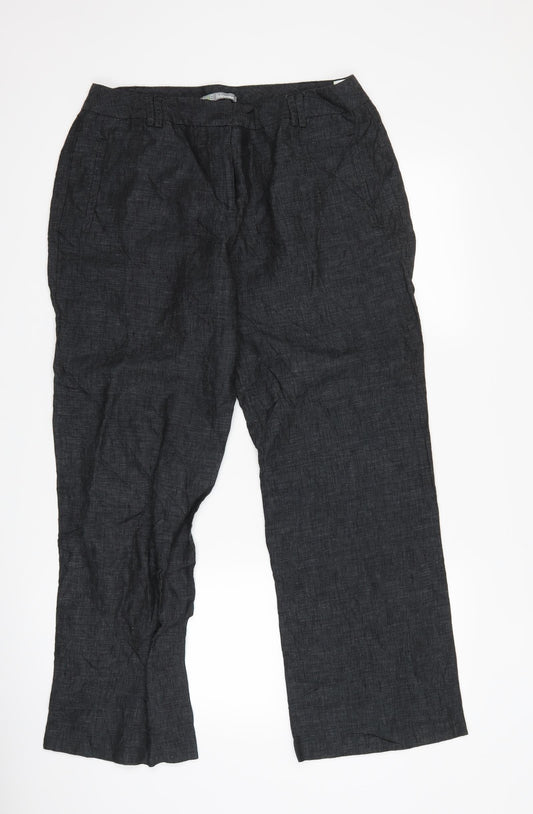 Marks and Spencer Womens Black   Trousers  Size 14 L26 in