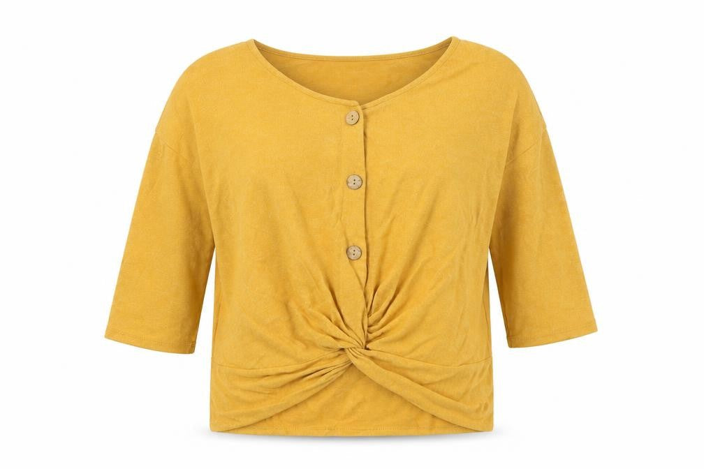George Womens Yellow   Pullover Jumper Size 12  - Twist Front