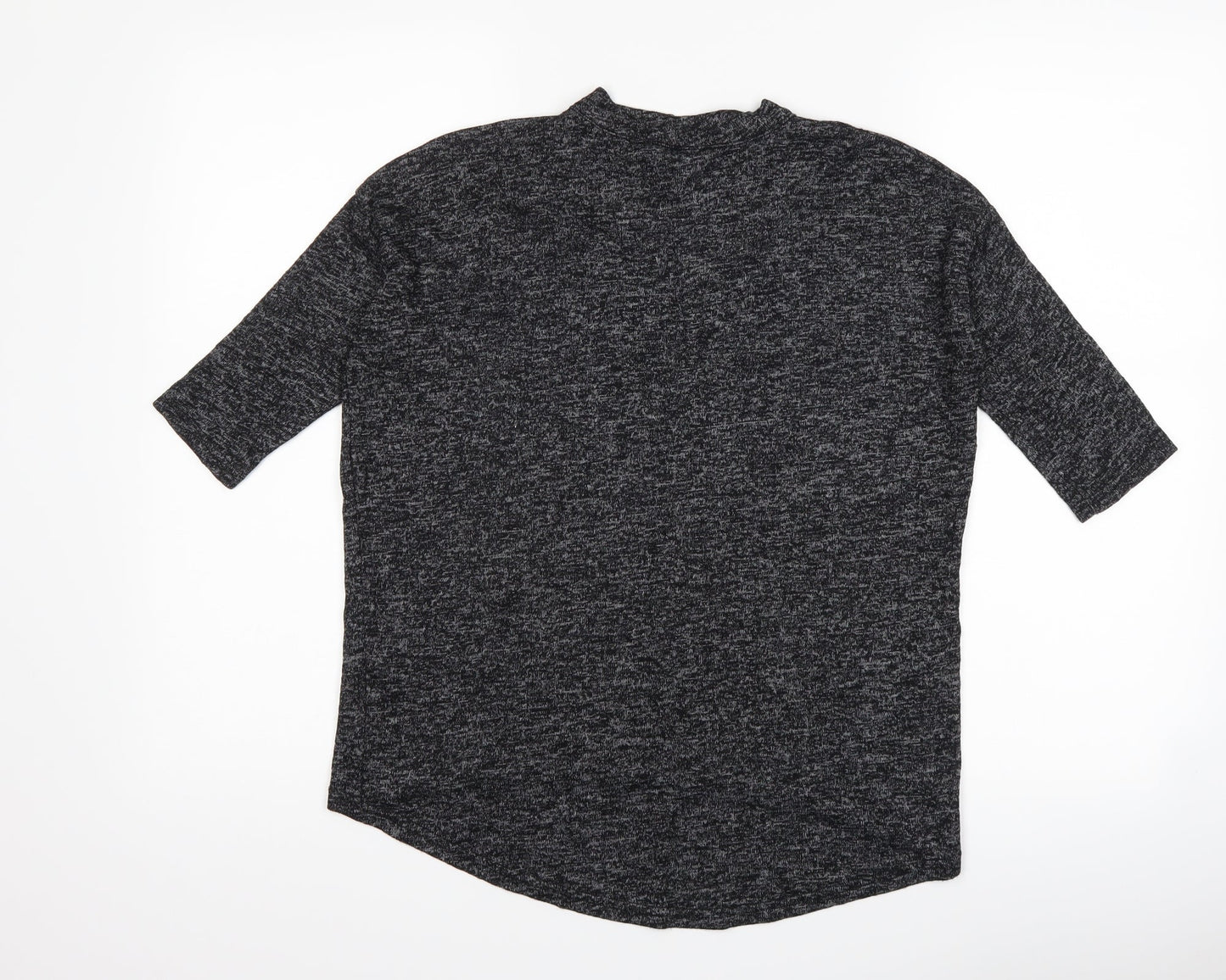 New Look Womens Black   Basic T-Shirt Size XS  - Cut Out Neckline