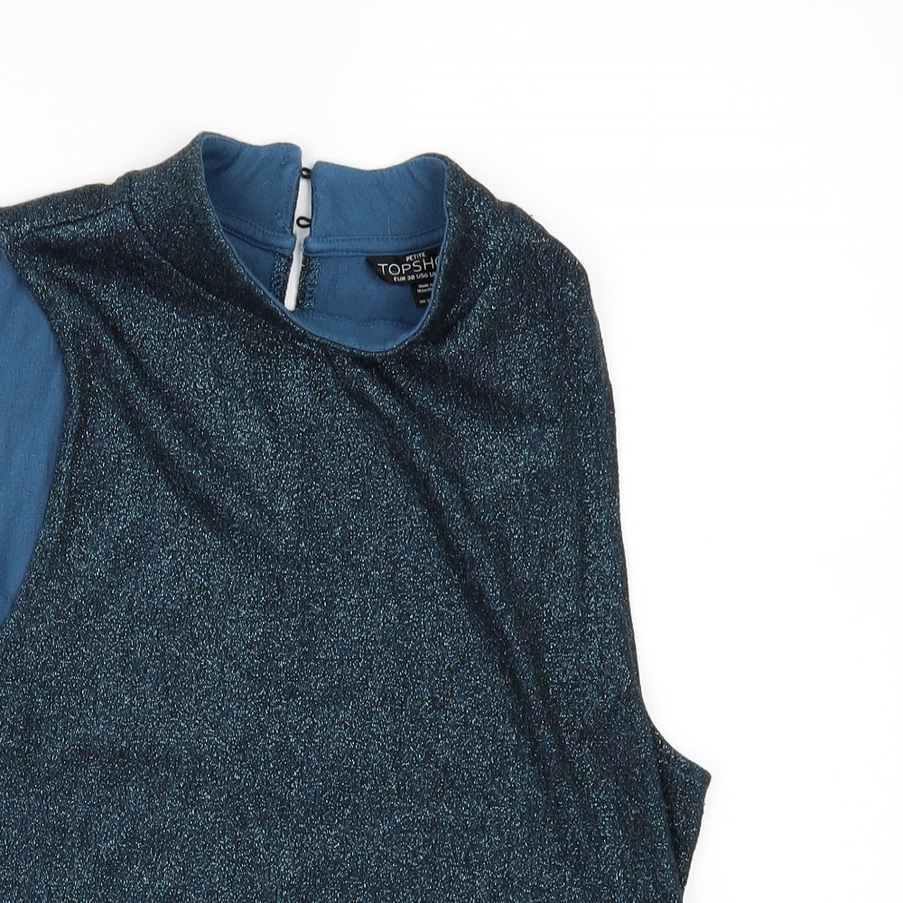 Topshop Womens Blue   Basic T-Shirt Size 10