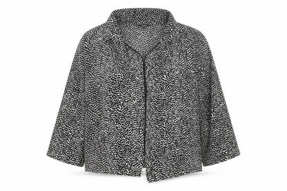 George Womens Black Animal Print  Jacket  Size 14