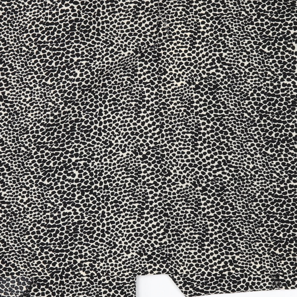 George Womens Black Animal Print  Jacket  Size 14