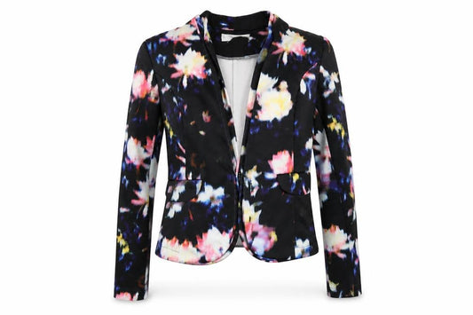 Paper Dolls Womens Black Floral  Jacket  Size 8