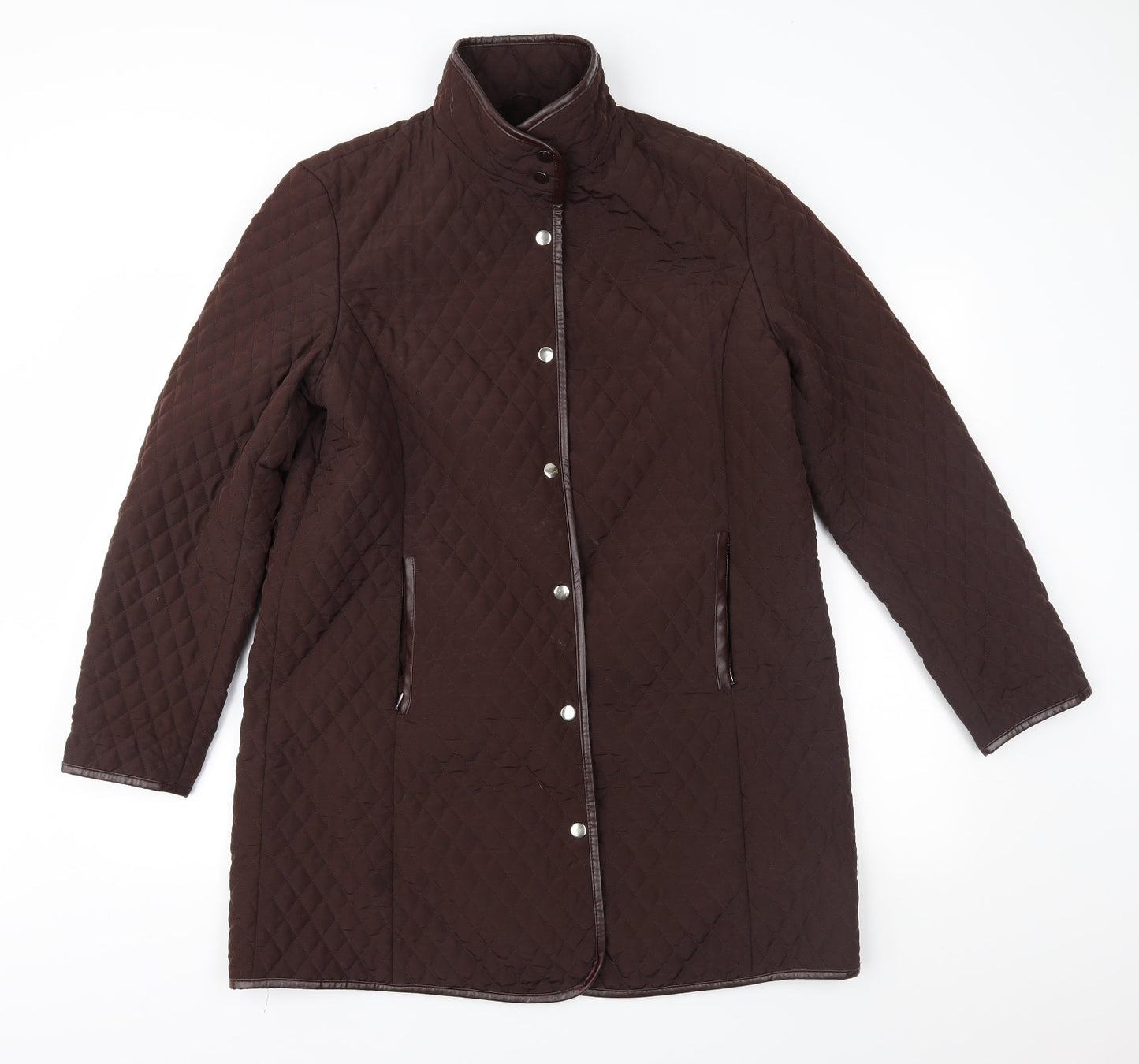 Y.B.C Womens Brown   Overcoat Coat Size L