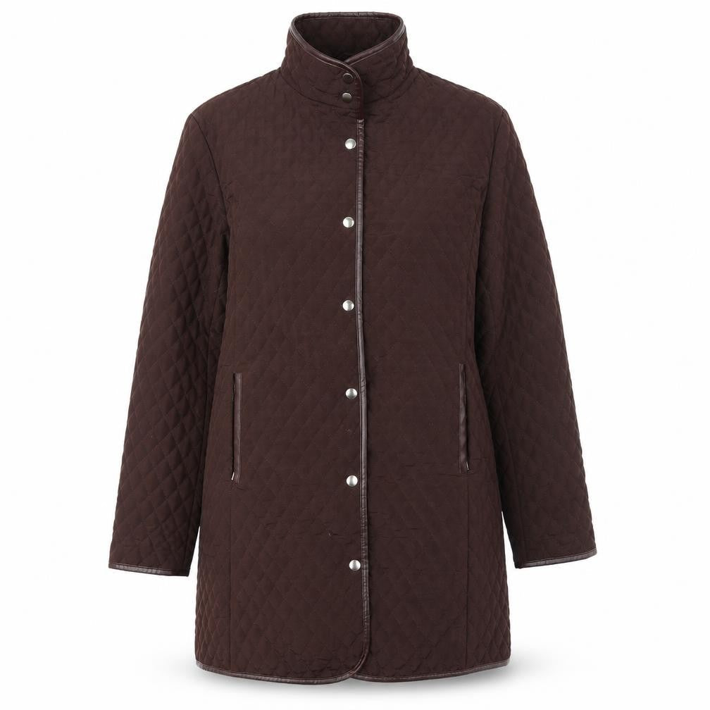 Y.B.C Womens Brown   Overcoat Coat Size L