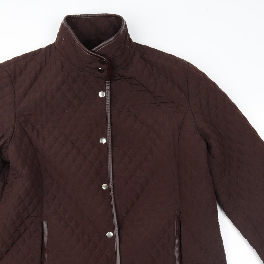 Y.B.C Womens Brown   Overcoat Coat Size L