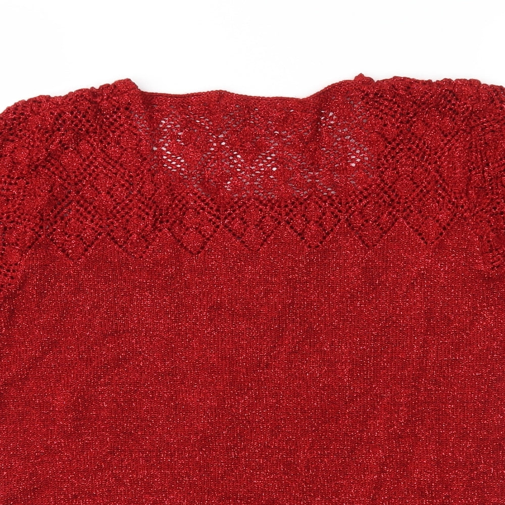 Berkertex Womens Red  Knit Pullover Jumper Size 14