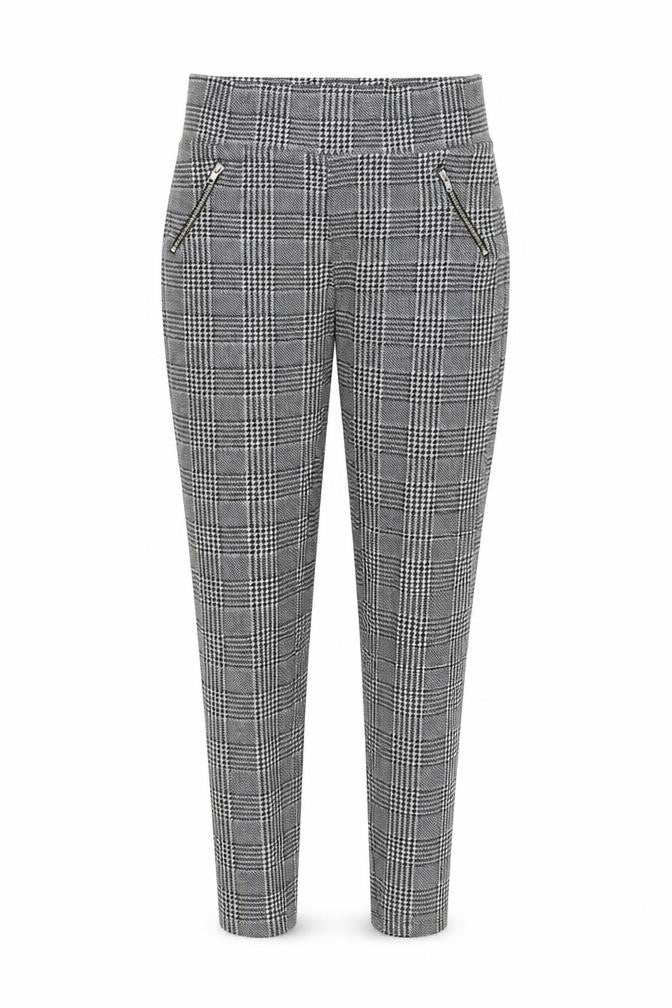 New Look Womens Black Herringbone  Trousers  Size 10 L28 in