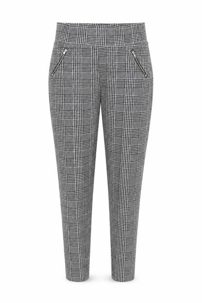 New Look Womens Black Herringbone  Trousers  Size 10 L28 in