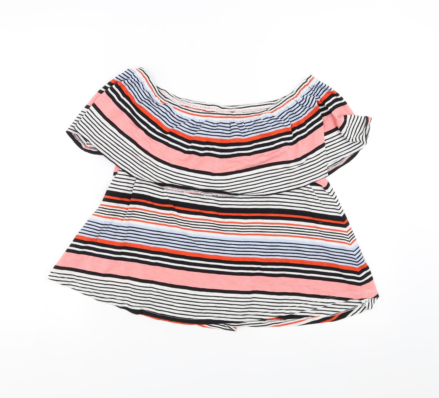 New Look Womens Multicoloured Striped  Basic Blouse Size 10
